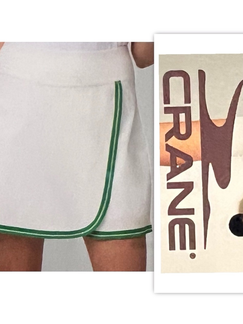 CRANE Elite White Premium Pleated Athletic Skort